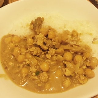 ひよこ豆とひき肉のカレー